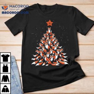 Pack Of Foxes Christmas Tree Tshirt