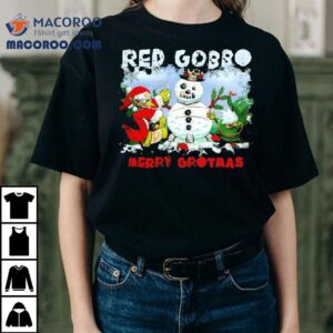 Red Gobbo Merry Grotmas Christmas Tshirt