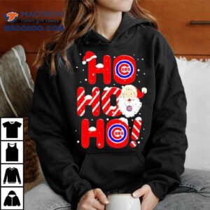 Santa Claus Chicago Cubs Ho Ho Ho Holiday Merry Christmas Tshirt