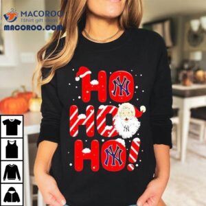 Santa Claus New York Yankees Ho Ho Ho Holiday Merry Christmas Tshirt