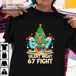 Silent Night Fight Funny Christmas Tshirt