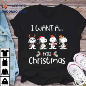 Snoopy I Want A For Christmas Shirt 3 Snoopy I Want A For Christmas Tshirt