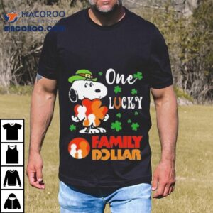 Snoopy One Lucky Family Dollar St Patrick's Day 2024 Shirt 3 Snoopy One Lucky Family Dollar St Patrick S Day Tshirt