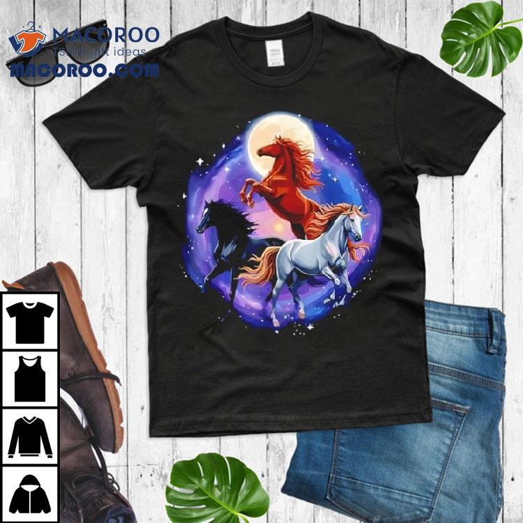 Three Moon Funny Horse Shirt Three Moon Funny Horse Shirt