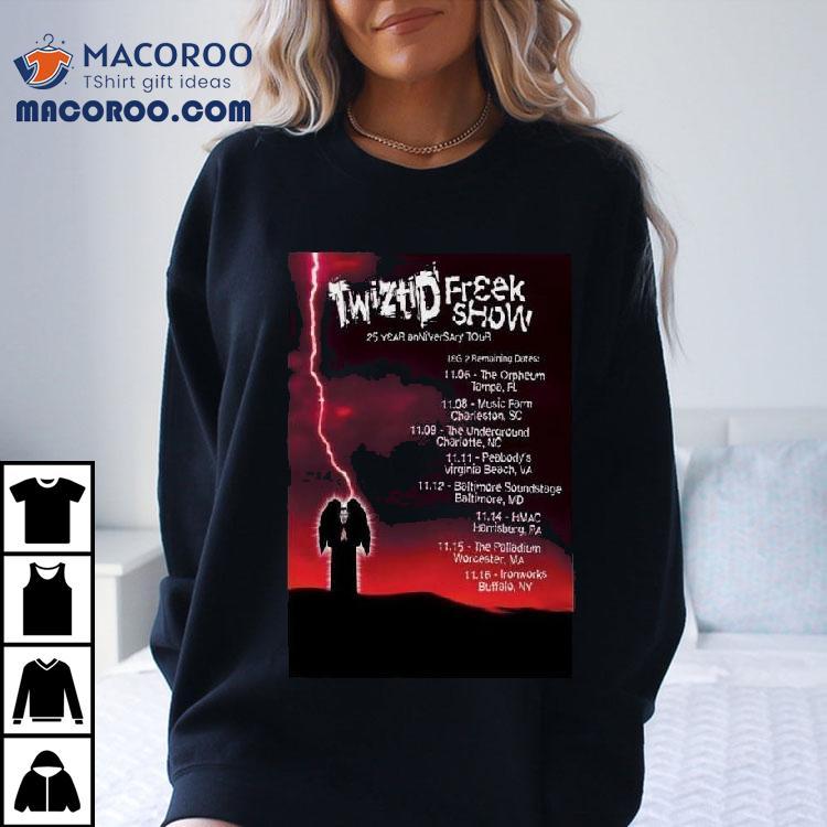 Twiztid Freek Show 25 Year Anniversary Fall Tour 2025 Shirt Twiztid Freek Show 25 Year Anniversary Fall Tour 2025 Shirt