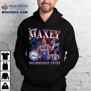 Tyrese Maxey Philadelphia Ers Player Collage Signature Tshirt