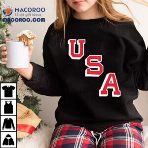 Usa Hockey Diagonal Graphic Tshirt
