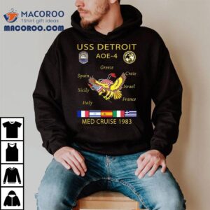 Uss Detroit Aoe-4 1983 Med Cruise T-shirt 3 Uss Detroit Aoe Med Cruise Tshirt