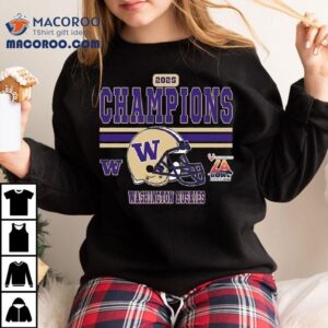 2025 La Bowl Champions Washington Huskies Football Champions 2025 Bucked Up La Bowl Hosted Helmet Shirt