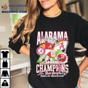 Alabama Crimson Tide Beat Georgia Bulldogs Sec Football Championship Game Champions 2025 Mascot Trophy Shirt