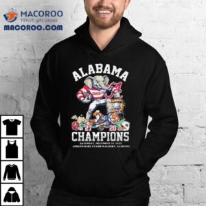 Alabama Crimson Tide Iron Bowl 2025 Champions 27 20 Score Mascot Shirt