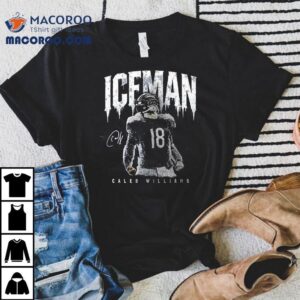 Chicago Bears Caleb Williams Iceman Logo Signature Tshirt