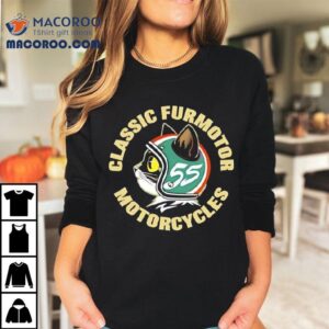 Classic Furmotor Motorcycles Retro Cat Shirt