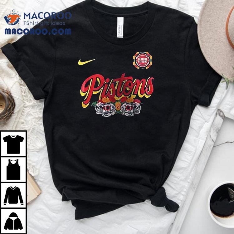 Detroit Pistons Da De Los Muertos Skeleton Logo Shirt Detroit Pistons Da De Los Muertos Skeleton Logo Shirt