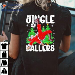 Jingle Ballers Santa Football Christmas Soccer Plaid Shirt Jingle Ballers Santa Football Christmas Soccer Plaid Shirt