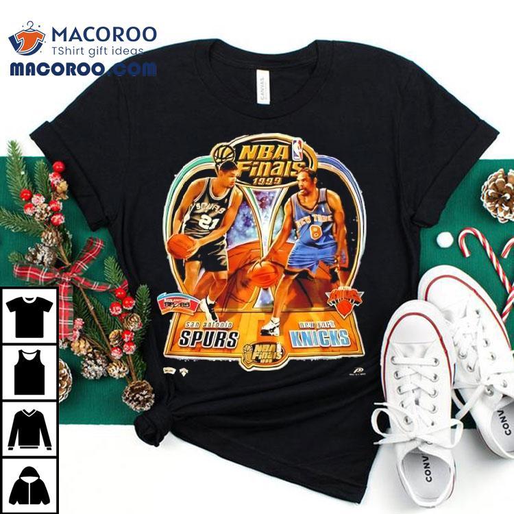 San Antonio Spurs And New York Knicks Player 1999 Nba Finals Graphic Shirt San Antonio Spurs And New York Knicks Player 1999 Nba Finals Graphic Shirt