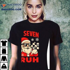 Santa Sign Hands Six Seven Bruh Christmas Checkered Shirt Santa Sign Hands Six Seven Bruh Christmas Checkered Shirt