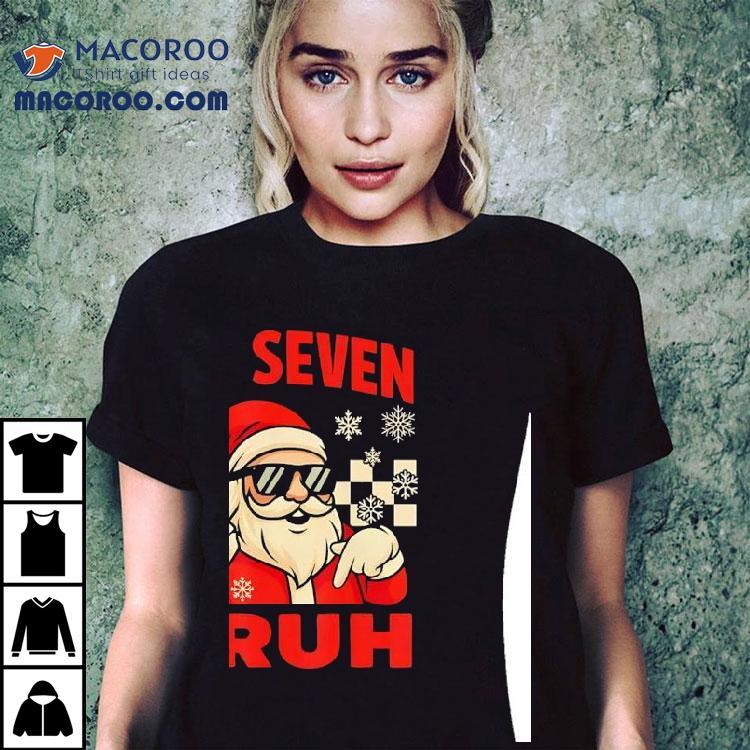 Santa Sign Hands Six Seven Bruh Christmas Checkered Shirt Santa Sign Hands Six Seven Bruh Christmas Checkered Shirt