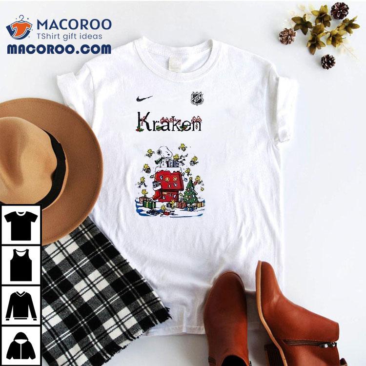 Seattle Kraken X Peanuts Snoopy Christmas Shirt Seattle Kraken X Peanuts Snoopy Christmas Shirt