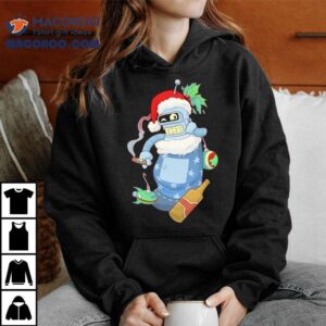 Stocking Stuffer Bendy Holding Cigar Merry Christmas Shirt