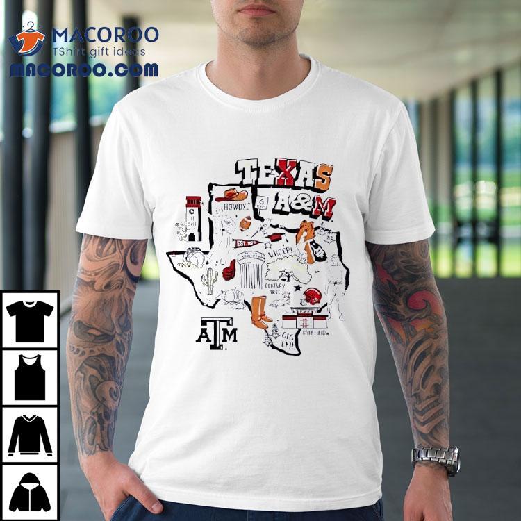 Texas Am Aggies State Map Shirt Texas Am Aggies State Map Shirt