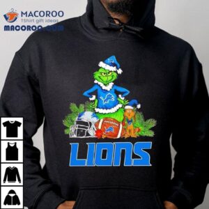 The Grinch And Max Detroit Lions Christmas Helmet Items Shirt The Grinch And Max Detroit Lions Christmas Helmet Items Shirt