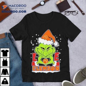 The Grinch Love 2024 Clemson Tigers Football Christmas Shirt