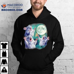Three Chinchillas Howling At The Moon Cute Animal Meme Shirt