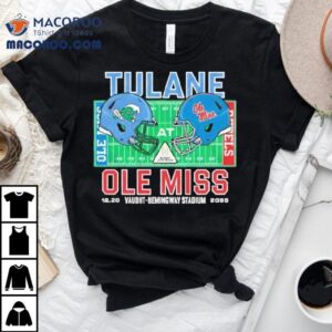 Tulane Vs Ole Miss 2025 College Football Playoff At Kyle Field 12-20-2025 Helmet Shirt