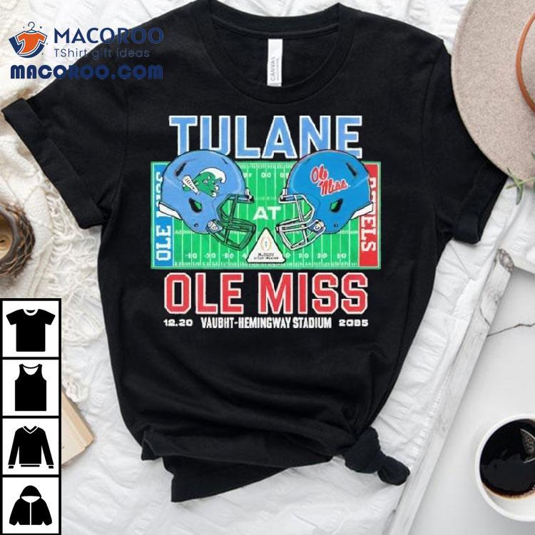 Tulane Vs Ole Miss 2025 College Football Playoff At Kyle Field 12-20-2025 Helmet Shirt Tulane Vs Ole Miss 2025 College Football Playoff At Kyle Field 12-20-2025 Helmet Shirt