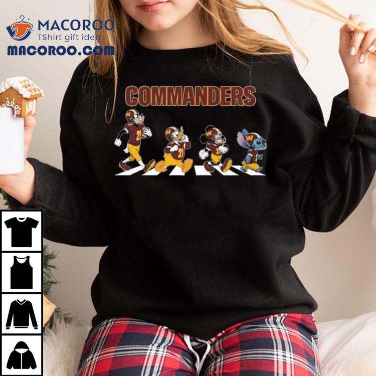 Washington Commanders X Stitch Mickey Mouse Donald Duck And Goofy Dog Abbey Road 2025 Shirt Washington Commanders X Stitch Mickey Mouse Donald Duck And Goofy Dog Abbey Road 2025 Shirt