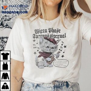 Wicca Phase Springs Eternal You Can See It High You Can See It Shine This Little Light Of Mine Cat Guitar Shirt
