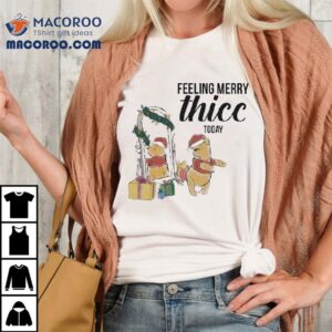 Winnie-the-pooh Feeling Merry Christmas Thic Today Shirt