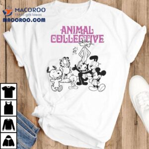 A Collective Of Animals Pink Panther Snoopy And Woodstock Mickey Mouse Courage The Cowardly Dog Tweety Felix Shirt