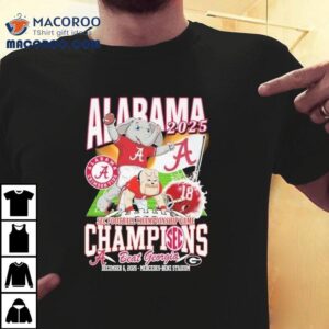 Alabama Crimson Tide Beat Georgia Bulldogs Sec Football Championship Game Champions 2025 Mascot Trophy Shirt