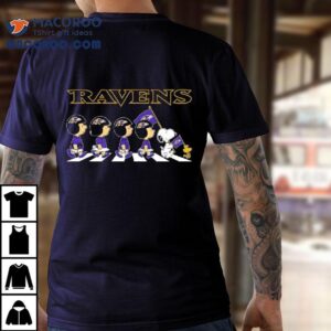 Baltimore Ravens X Peanuts Snoopy Abbey Road Shirt