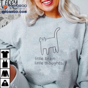 Cat Humor Little Brain Little Thoughts Meme Shirt