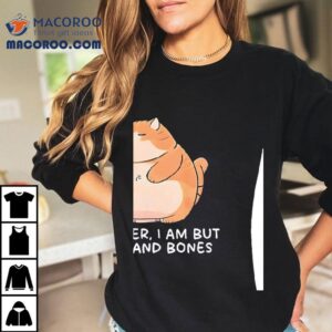 Chubby Orange Cat Mother I Am But Skin And Bones Shirt