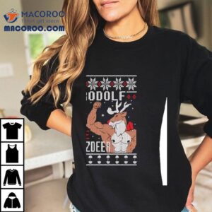 Deer Brodolf The Red Nose Gainzdeer Christmas Shirt