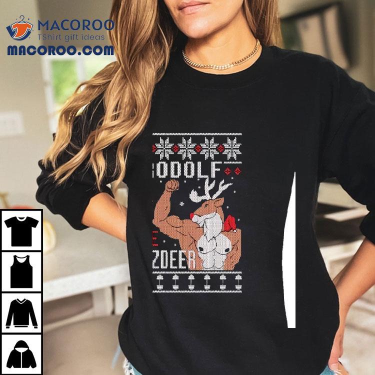Deer Brodolf The Red Nose Gainzdeer Christmas Shirt Deer Brodolf The Red Nose Gainzdeer Christmas Shirt