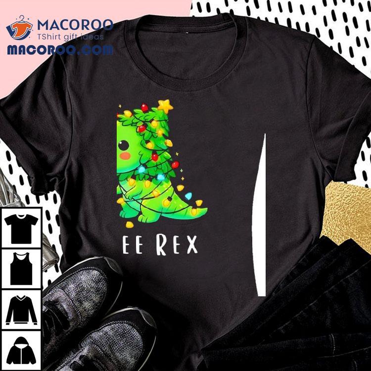 Dinosaur Light Tree Rex Merry Christmas Shirt Dinosaur Light Tree Rex Merry Christmas Shirt