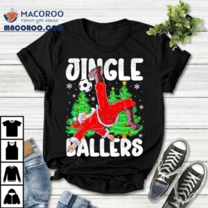 Jingle Ballers Santa Football Christmas Soccer Plaid Shirt