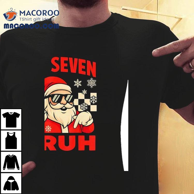 Santa Sign Hands Six Seven Bruh Christmas Checkered Shirt Santa Sign Hands Six Seven Bruh Christmas Checkered Shirt