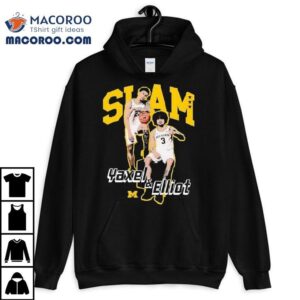 Slam Yaxel Lendeborg And Elliot Cadeau Michigan Wolverines Basketball Shirt 1 Slam Yaxel Lendeborg And Elliot Cadeau Michigan Wolverines Basketball Tshirt