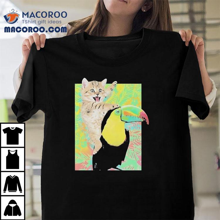 Tabby Cat Riding Toucans Animal Funny Shirt Tabby Cat Riding Toucans Animal Funny Shirt