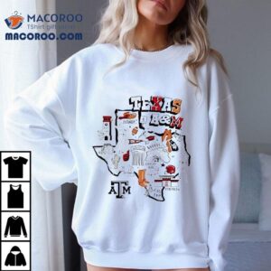 Texas Am Aggies State Map Shirt 1 Texas Am Aggies State Map Tshirt