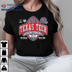 Texas Tech Red Raiders Orange Bowl Cfp Quarter Black Tshirt