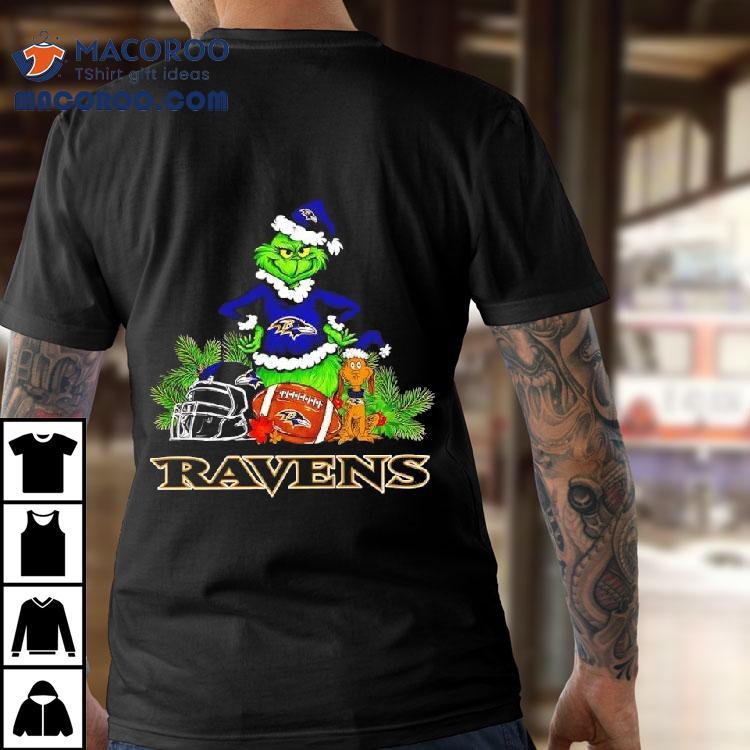 The Grinch And Max Baltimore Ravens Christmas Helmet Items Shirt The Grinch And Max Baltimore Ravens Christmas Helmet Items Shirt
