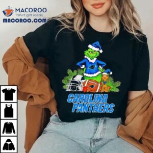 The Grinch And Max Carolina Panthers Christmas Helmet Items Shirt