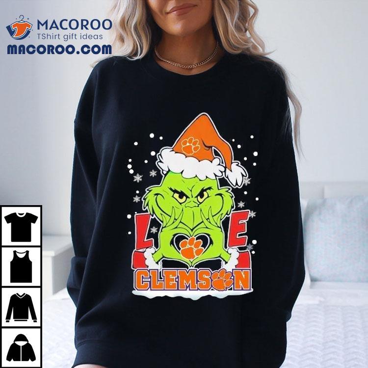 The Grinch Love 2024 Clemson Tigers Football Christmas Shirt The Grinch Love 2024 Clemson Tigers Football Christmas Shirt